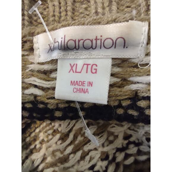 XHILARATION Women's Sleeveless Vest XL Faux Fur Polyester Acrylic Brown Winter - Picture 3 of 4